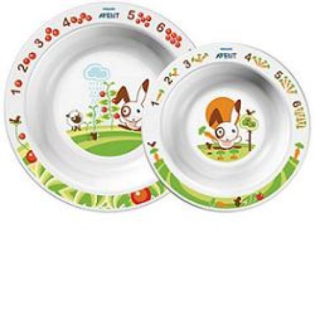 AVENT SET 2 PIATTI FONDI 6M+