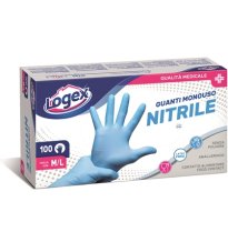 LOGEX GUANTO NITRILE M/L 100PZ