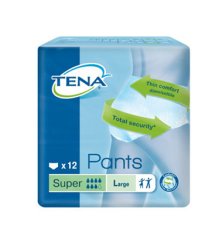 TENA PANTS SUPER L NEW 12PZ