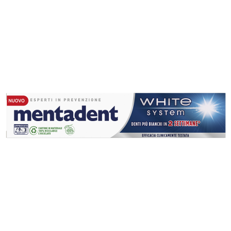 MENTADENT WHITE SYSTEM 75ML