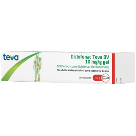 DICLOFENAC TEVA*GEL 60G 10MG/G