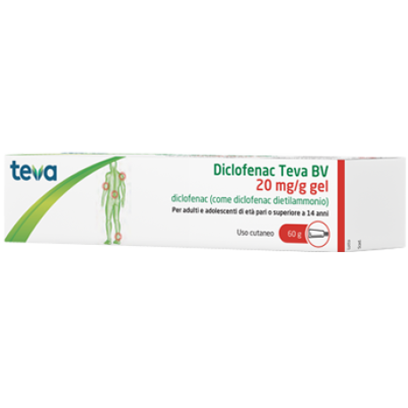 DICLOFENAC TEVA*GEL 60G 20MG/G