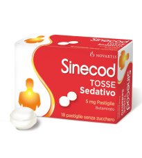 SINECOD TOSSE SED*18PAST 5MG