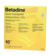 BETADINE*10GARZE IMPREGN 10x10