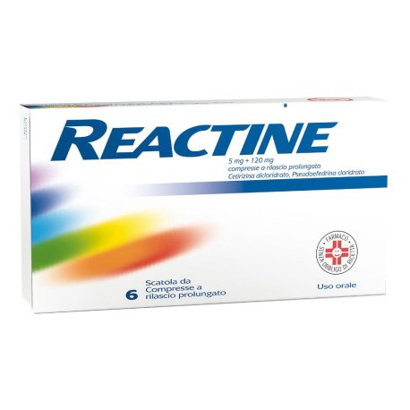 REACTINE*6CPR 5MG+120MG RP