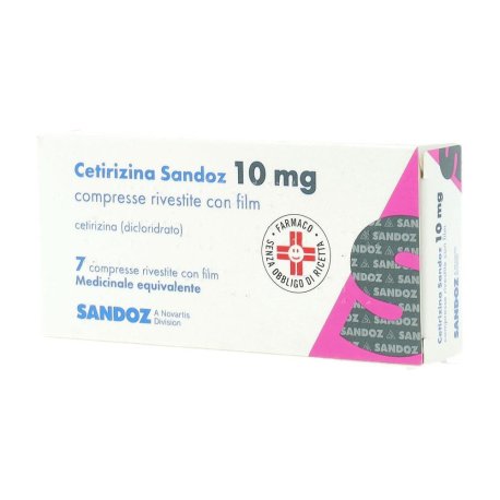 CETIRIZINA SAND*7CPR RIV 10MG CETIRIZINA SAND*7CPR RIV 10MG