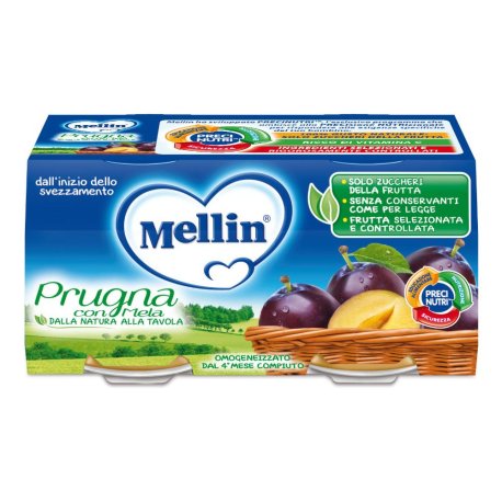 MELLIN OMOG PRUGNA MELA 2X100G