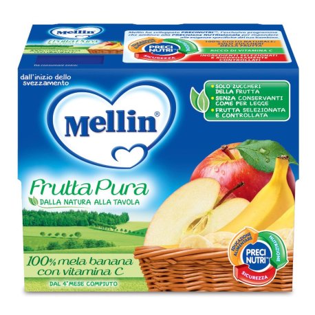 MELLIN FRUTTA PURA ME/BA4X100G