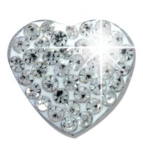 WHITE PAVE HEART BJT921