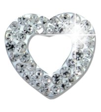 WHITE PAVE OPEN HEART BJT922