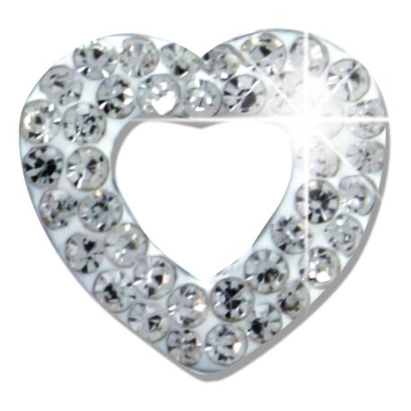 WHITE PAVE OPEN HEART BJT922