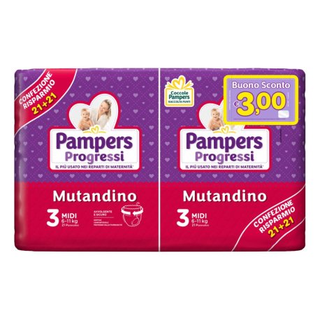 PAMPERS PROG MUT 3 MIDI 21+21P