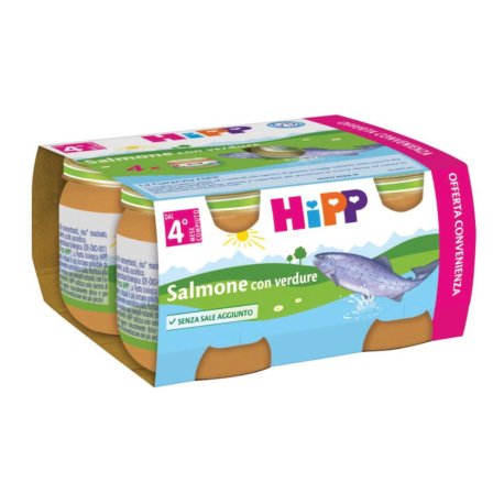 HIPP OMOG SALMONE/VERD 4X80G