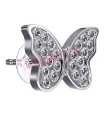 BJT979 BUTTERFLY CRYSTALS 10MM