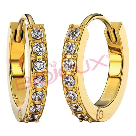 BJT991 ORECCHINI CRYSTAL HOOP