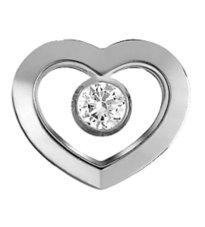 ORECCHINI HEART SOLITAIRE SWAR