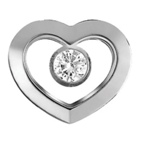 ORECCHINI HEART SOLITAIRE SWAR