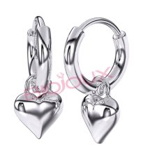 BJT227 ORECCHINO HOOP HEART