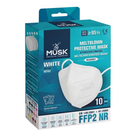 MUSK MASCHERINA FFP2 WHITE10PZ