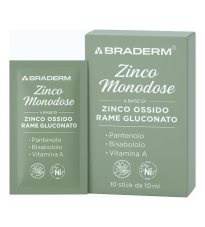 ZINCO MONODOSE 10STICK BRADERM ZINCO MONODOSE 10STICK BRADERM